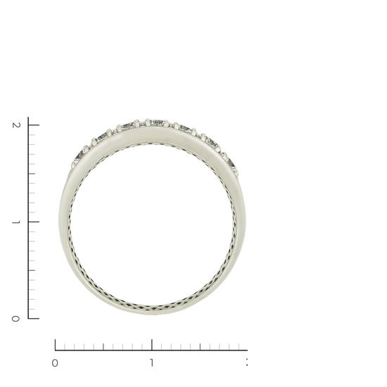 Кольцо из белого золота 585 пробы c фианитами, Л11151193 за 9800