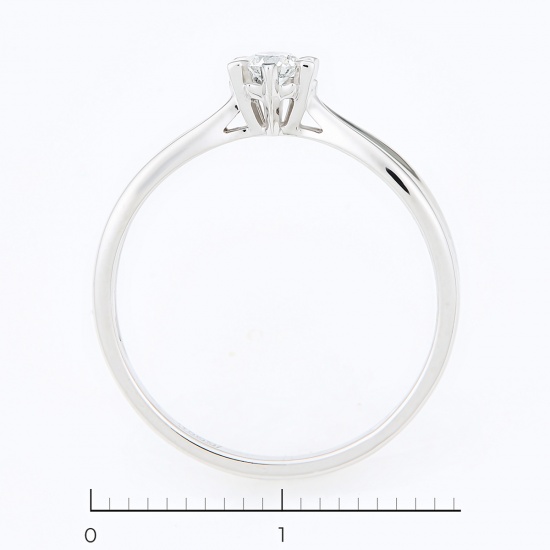 Кольцо из белого золота 585 пробы c 1 бриллиантом, Л16140570 за 10675