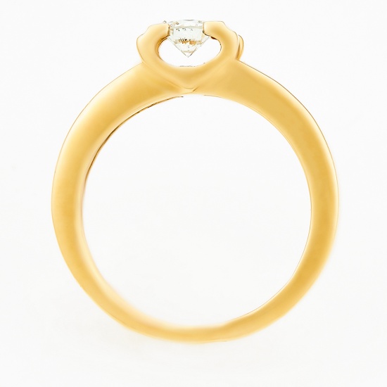 Кольцо из желтого золота 585 пробы c 1 бриллиантом, Л24119661 за 38970