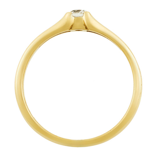 Кольцо из желтого золота 750 пробы c 1 бриллиантом, Л58041824 за 23450