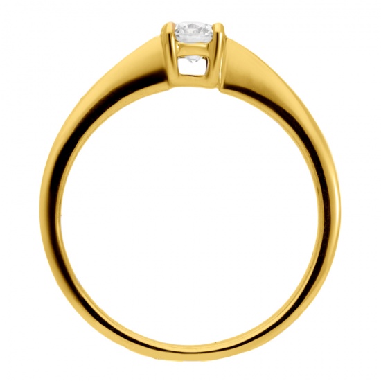 Кольцо из желтого золота 750 пробы c 1 бриллиантом, Л09051611 за 41900