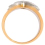Кольцо из комбинированного золота 585 пробы c 28 бриллиантами 012366 фото 2