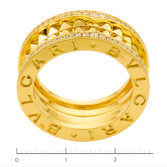 Кольцо из желтого золота 750 пробы c 128 бриллиантами, Л62014361 за 170000