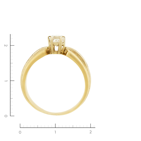 Кольцо из желтого золота 585 пробы c 1 бриллиантом, Л36050679 за 131900