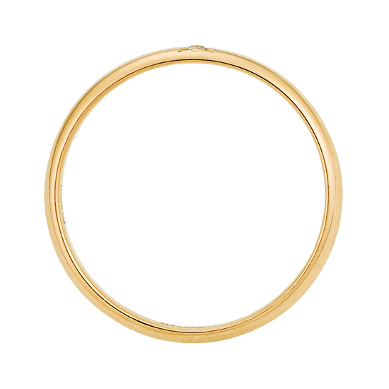 Кольцо обручальное из красного золота 585 пробы c 1 бриллиантом, Л47090890 за 10500