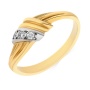 Кольцо из комбинированного золота 750 пробы c 3 бриллиантами 033476 фото 1