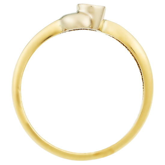 Кольцо из комбинированного золота 750 пробы c 1 бриллиантом, Л48039349 за 23750