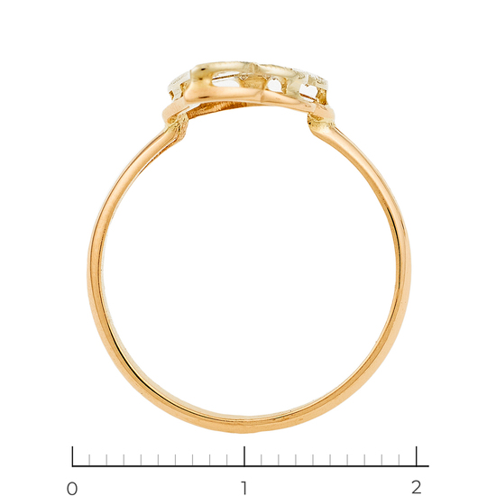 Кольцо из красного золота 585 пробы c 9 бриллиантами, Л58042449 за 15900