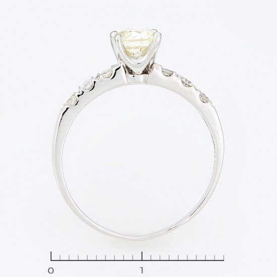 Кольцо из белого золота 585 пробы c 7 бриллиантами, Л43049329 за 56665