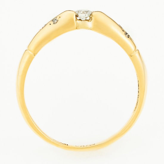 Кольцо из желтого золота 750 пробы c 7 бриллиантами, Л45067851 за 19215