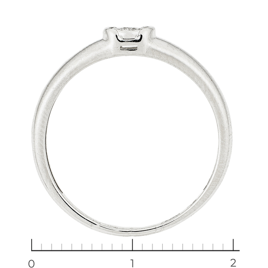 Кольцо из белого золота 585 пробы c 1 бриллиантом, Л43059439 за 10800