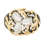 Кольцо из комбинированного золота 585 пробы c 3 роз. кварцами и 21 бриллиантами Л25081528 фото 2