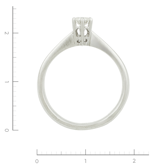 Кольцо из белого золота 750 пробы c 1 бриллиантом, Л57030358 за 21450