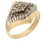 Кольцо из комбинированного золота 750 пробы c 16 бриллиантами 022933 фото 1