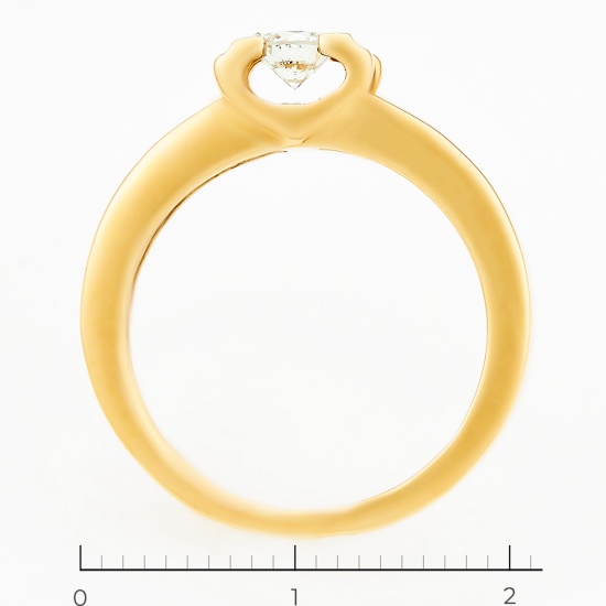 Кольцо из желтого золота 585 пробы c 1 бриллиантом, Л24119661 за 38970