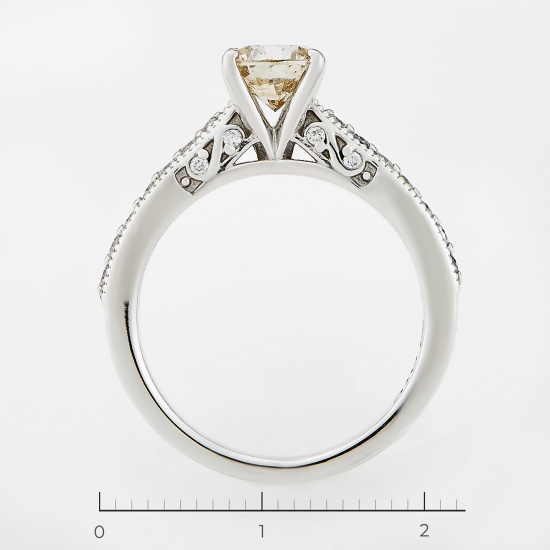 Кольцо из белого золота 750 пробы c 23 бриллиантами, Л09058860 за 191000