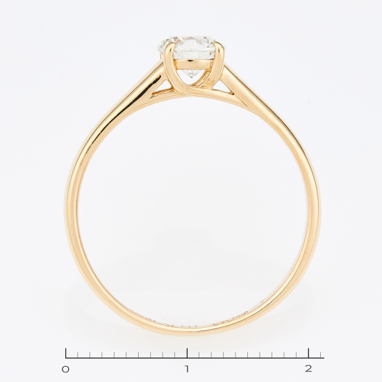 Кольцо из желтого золота 750 пробы c 1 бриллиантом, Л33075789 за 93275