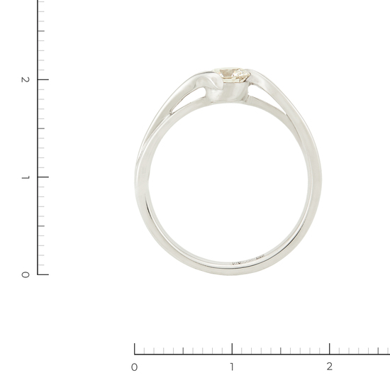 Кольцо из белого золота 750 пробы c 1 бриллиантом, Л43056589 за 87000