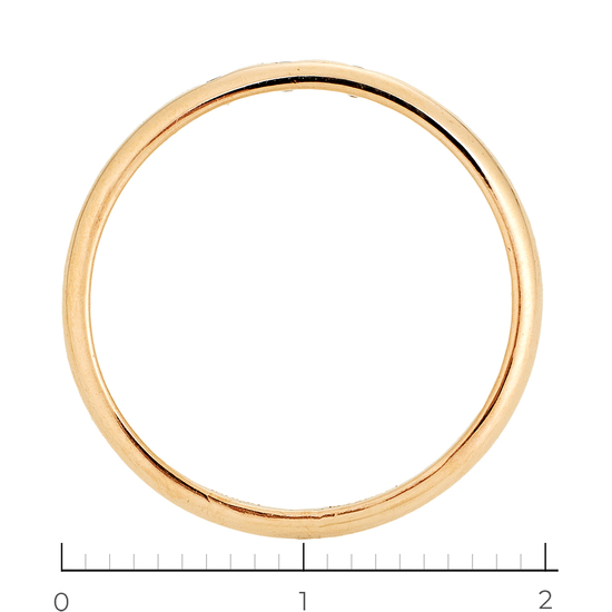 Кольцо из красного золота 585 пробы c 3 бриллиантами, Л76002768 за 8775