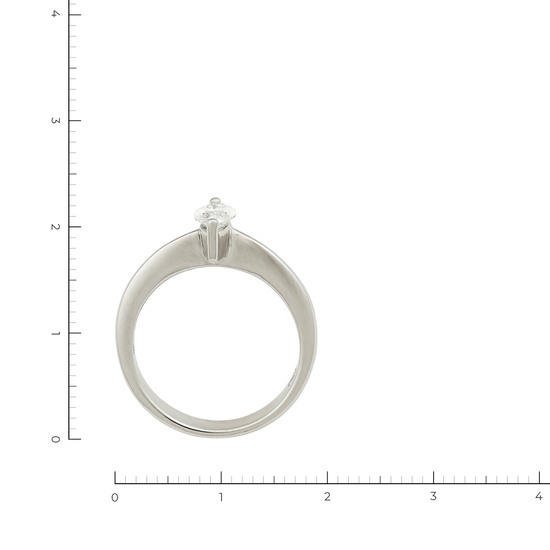 Кольцо из белого золота 750 пробы c 1 бриллиантом, Л20102926 за 106900