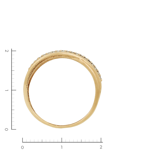 Кольцо из комбинированного золота 585 пробы c фианитами, Л28087782 за 20640