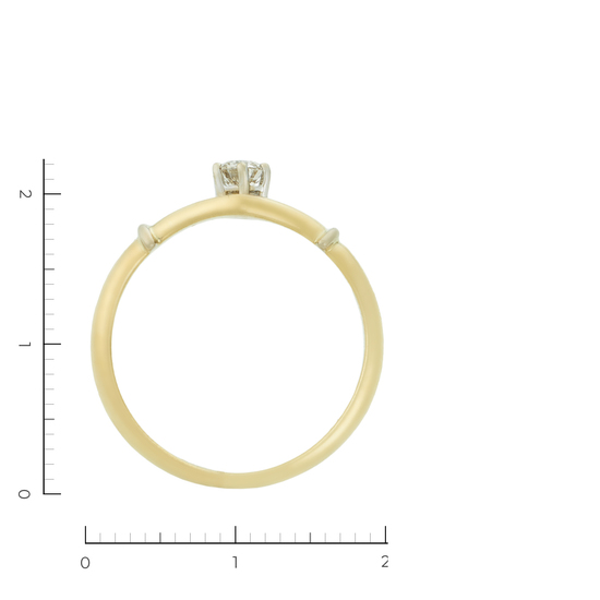 Кольцо из желтого золота 750 пробы c 1 бриллиантом, Л08083266 за 26505