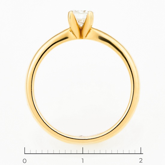 Кольцо из желтого золота 750 пробы c 2 бриллиантами, Л33066354 за 71015