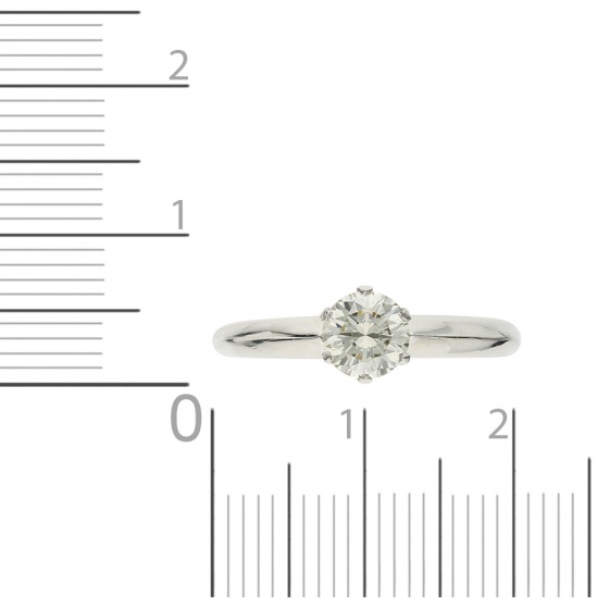 Кольцо из белого золота 585 пробы c 1 бриллиантом, Л41045749 за 85960