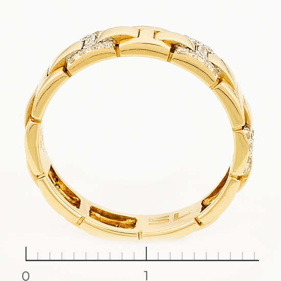 Кольцо из желтого золота 585 пробы c 30 бриллиантами, Л06156481 за 12450