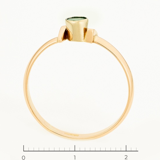 Кольцо из комбинированного золота 585 пробы c 1 изумрудом, Л23155665 за 17940