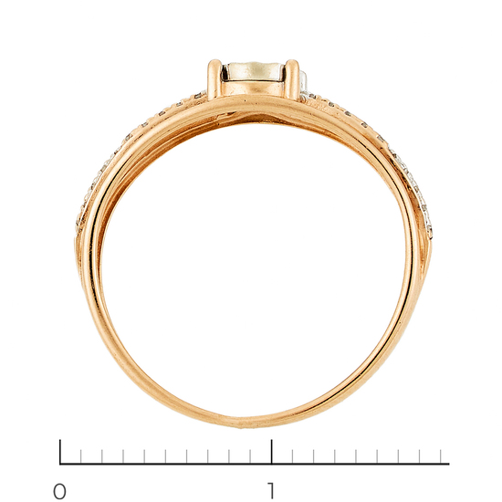 Кольцо из комбинированного золота 585 пробы c 31 бриллиантами, Л48067683 за 5400