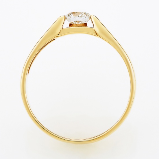 Кольцо из желтого золота 585 пробы c 1 бриллиантом, Л49028593 за 160450