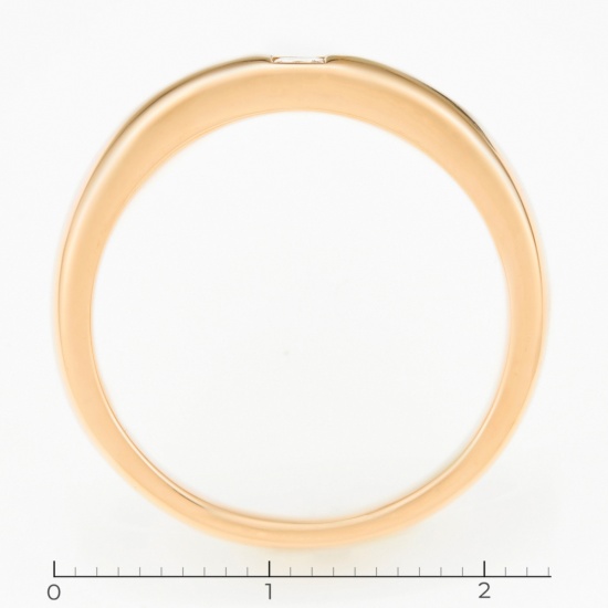 Кольцо из комбинированного золота 750 пробы c 1 бриллиантом, Л48062229 за 59000