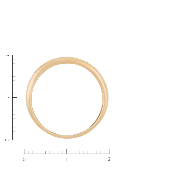 Кольцо из комбинированного золота 585 пробы c фианитами, Л37058308 за 14820