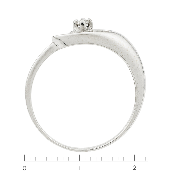 Кольцо из белого золота 585 пробы c 1 бриллиантом, Л12079912 за 15600