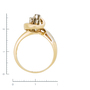 Кольцо из комбинированного золота 500 пробы c 12 бриллиантами Л73022217 фото 4