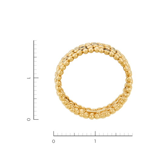 Кольцо из желтого золота 585 пробы c 9 бриллиантами, Л48067398 за 36000