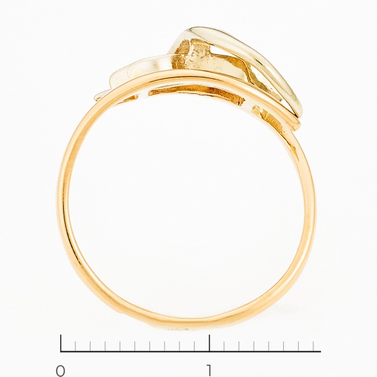 Кольцо из комбинированного золота 585 пробы c фианитами, Л12078410 за 8040