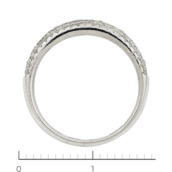 Кольцо из белого золота 585 пробы c 67 бриллиантами, Л31122994 за 11750