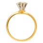 Кольцо из комбинированного золота 585 пробы c 2 бриллиантами 005389 фото 2