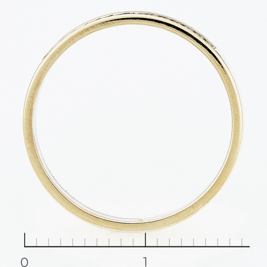 Кольцо из комбинированного золота 585 пробы c 16 бриллиантами, Л29117028 за 10250