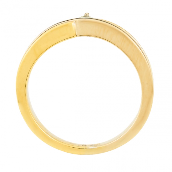 Кольцо из комбинированного золота 750 пробы c 1 бриллиантом, Л61018858 за 32940