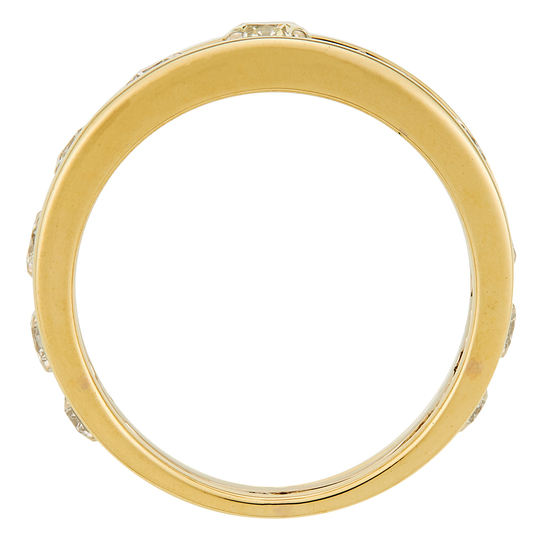 Кольцо из комбинированного золота 585 пробы c 11 бриллиантами, Л29114743 за 239000