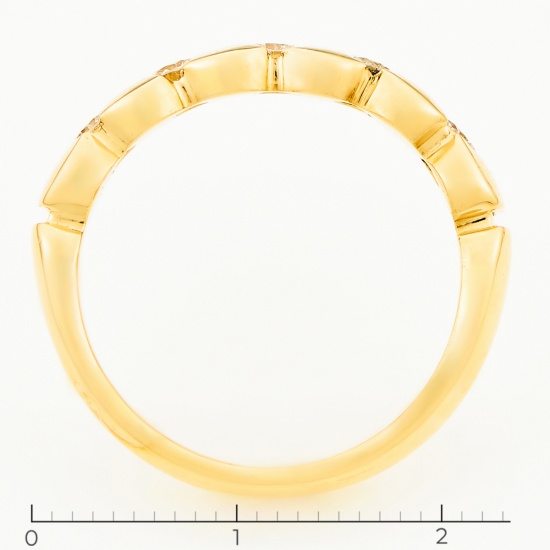 Кольцо из желтого золота 750 пробы c 5 бриллиантами, Л28078304 за 67050