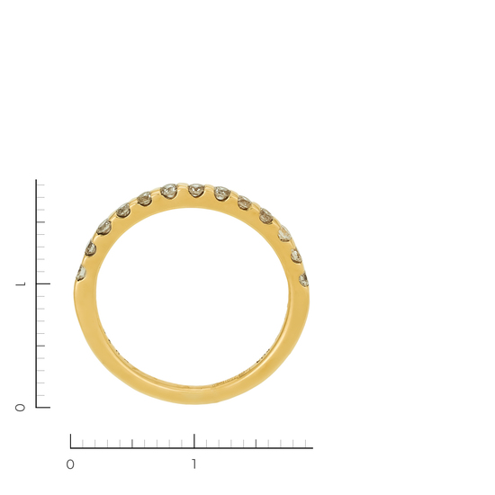 Кольцо из желтого золота 750 пробы c 13 бриллиантами, Л61022856 за 26320