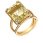 Кольцо из желтого золота 750 пробы c 84 бриллиантами и 1 камнем синтетическим 015844 фото 1