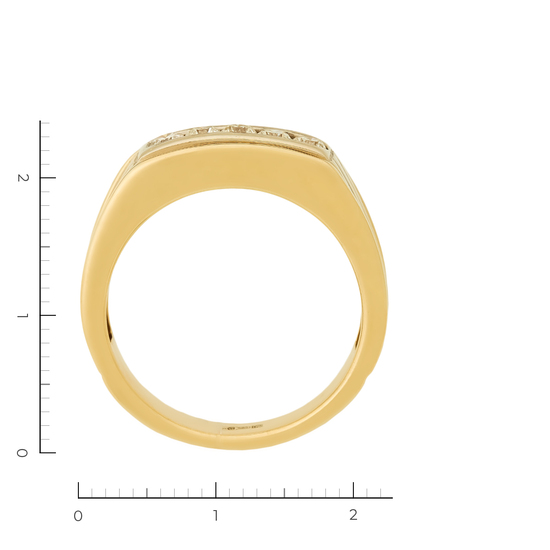Кольцо из комбинированного золота 585 пробы c 5 бриллиантами, Л11134579 за 126800
