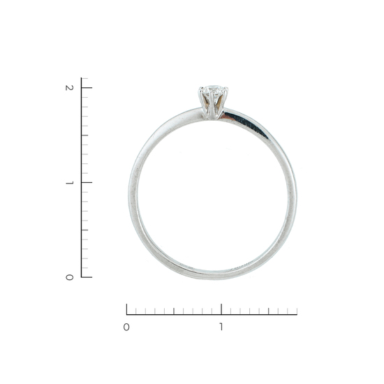 Кольцо из белой платины 950 пробы c 1 бриллиантом, Л37057693 за 18320