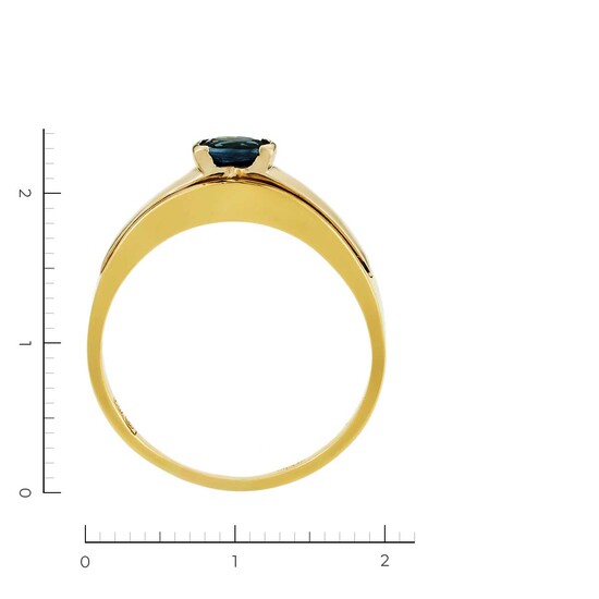 Кольцо из желтого золота 750 пробы c 1 сапфиром, Л16042578 за 21950