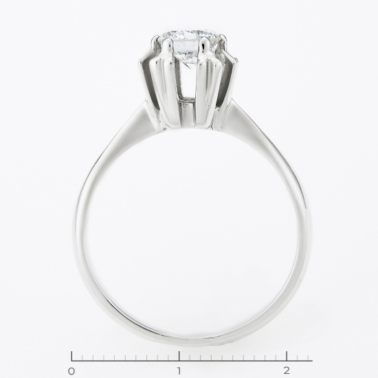 Кольцо из белого золота 750 пробы c 1 бриллиантом, Л33008456 за 117560